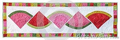 Water melon quilt Stock Photo