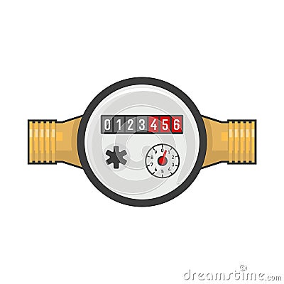 Water Meter Icon. Vector Vector Illustration