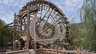 Water mill or turbines for clean recycle energy Stock Photo