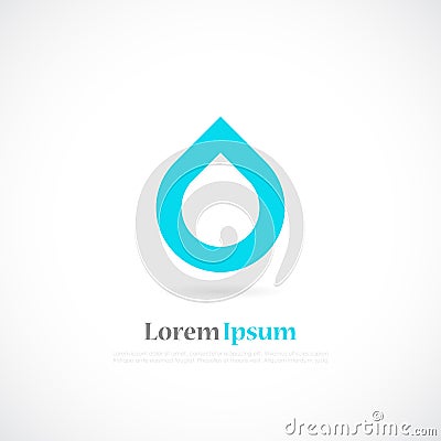 Water minimalistic vector logo Vector Illustration