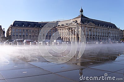 Water Mirror - Bordeaux - France Editorial Stock Photo