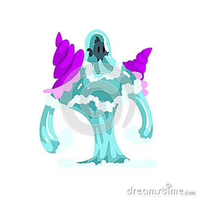 Water Monster Fantasy Elemental Creature Vector Illustration Vector Illustration