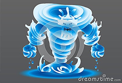 Water monster illustration Stock Photo