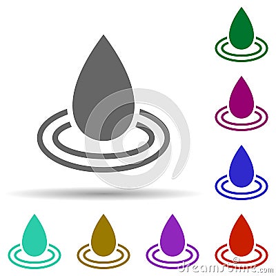 Water in multi color style icon. Simple glyph, flat vector of world religiosity icons for ui and ux, website or mobile application Stock Photo