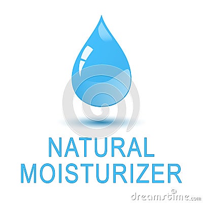 Water - natural moisturizer square concept poster. Vector Illustration