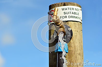 Water not suitable for drinking Stock Photo