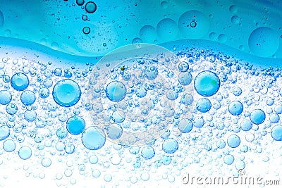 Water and oil bubble background Stock Photo