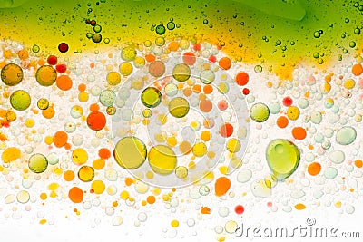 Water and oil bubble background Stock Photo