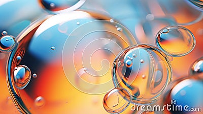 water oil bubbles shiny Cartoon Illustration