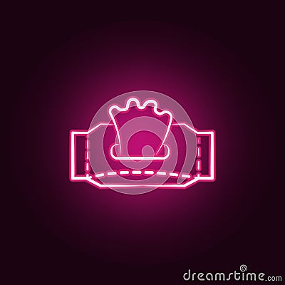 water paper toilet neon icon. Elements of travel set. Simple icon for websites, web design, mobile app, info graphics Stock Photo