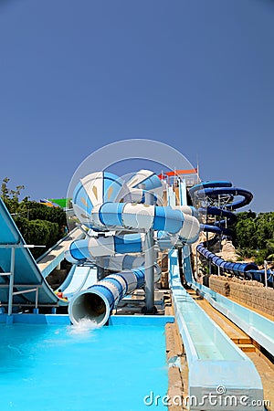 Water park in paphos cyprus Stock Photo