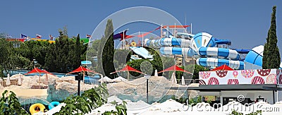 Water park in paphos cyprus Stock Photo