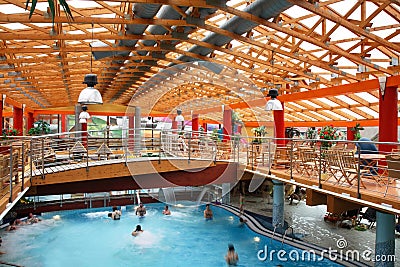 Water park Tatralandia near Liptovsky Mikulas. Slovakia Editorial Stock Photo