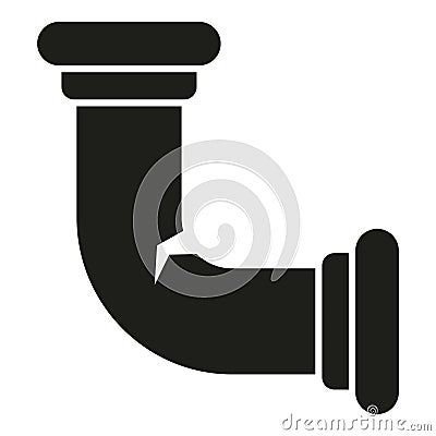 Water pipe crack icon simple vector. Washing machine service Vector Illustration