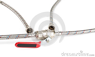 Water pipe flexible connection Stock Photo