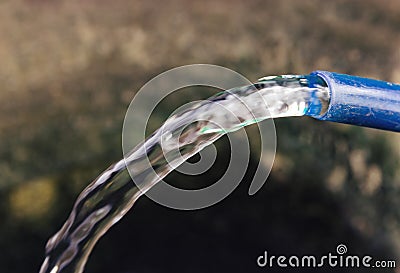 Water pipe flowing Stock Photo