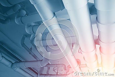 Water Pipe or Piping System Stock Photo