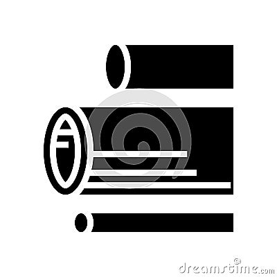 water pipes concrete glyph icon vector illustration Vector Illustration