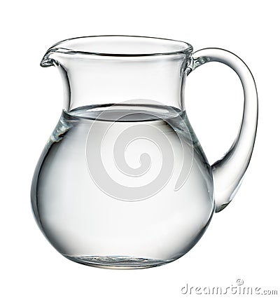 Water pitcher isolated on white. With clipping path Stock Photo