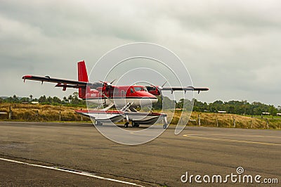 water plane from fiji Editorial Stock Photo