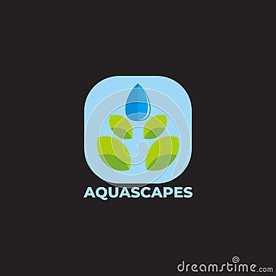 Water plant aquarium aquascape symbol vector Vector Illustration