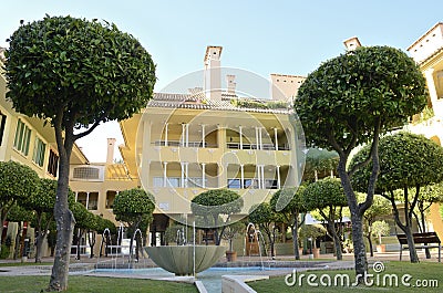 Water PLaza in Sotogrande Stock Photo