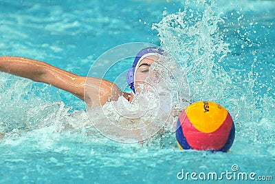 water polo game competitors during ukrainian open championship Editorial Stock Photo