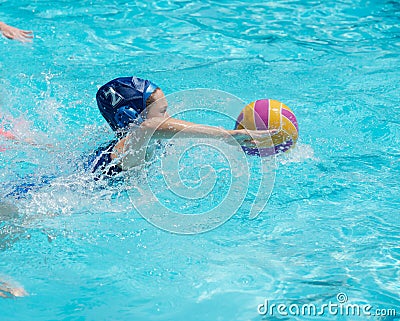 Water polo player Stock Photo