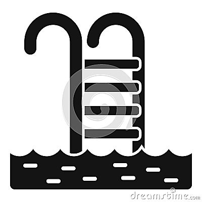 Water pool ladder icon simple vector. Dive exercise Stock Photo