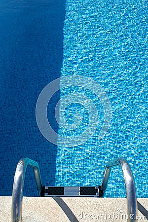 Water pool stairs Stock Photo