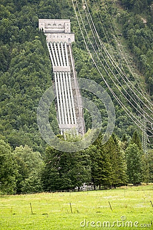 Water power plant Walchensee Bavaria Germany Stock Photo