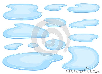 Water puddle vector design illustration isolted on white background Vector Illustration