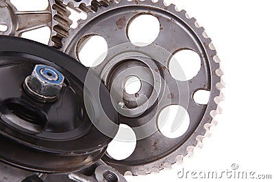 Water pump with several gears Stock Photo