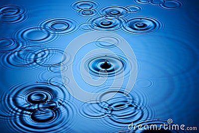 Water Rain Drops Ripples Raindrops Background Stock Photo