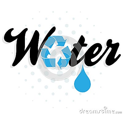 Water recycling image Vector Illustration