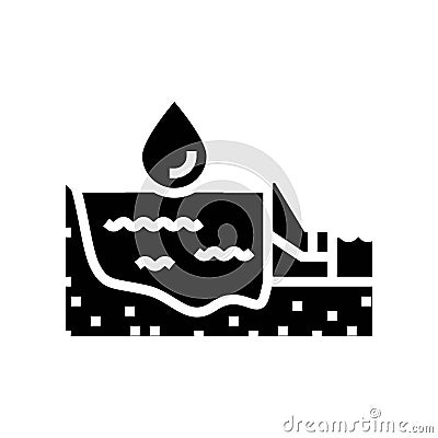 water reservoir hydroelectric power glyph icon vector illustration Vector Illustration