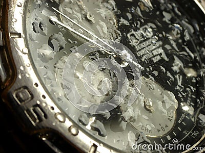 Water resistant watch Stock Photo