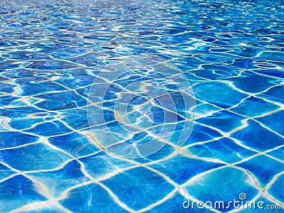 Water ripple wave in swimming Pool Stock Photo