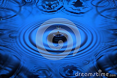 Water Ripples and Drops Stock Photo