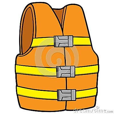 Water Safety Vest Vector Illustration