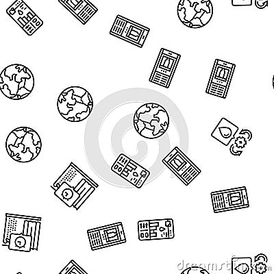 water saving world drop planet seamless pattern vector Vector Illustration