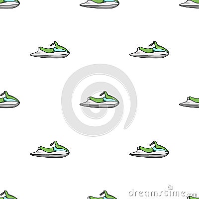 Water scooter for entertainment.Water transport for two people. Vector Illustration