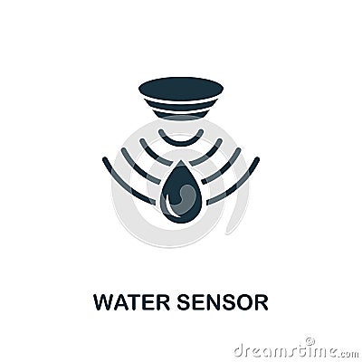 Water Sensor icon. Monochrome style design from sensors icon collection. UI and UX. Pixel perfect water sensor icon. For web desig Stock Photo