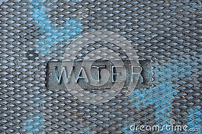 Water sidewalk cover Stock Photo