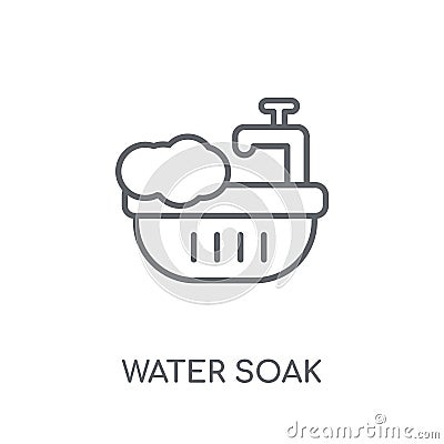 Water soak linear icon. Modern outline Water soak logo concept o Vector Illustration