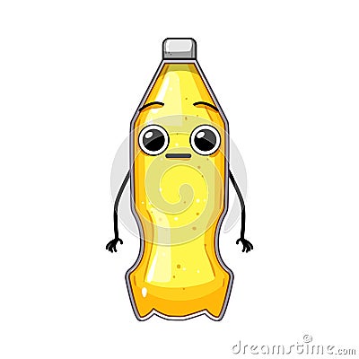 water soda bottle character cartoon vector illustration Vector Illustration