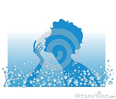 Water in SPA procedures Vector Illustration