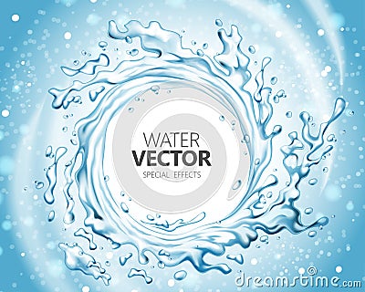 Water special effect Cartoon Illustration