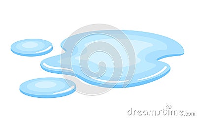 Water spill or puddle vector icon Vector Illustration