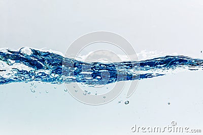 Water splash with bubbles of air, isolated on the white background Stock Photo